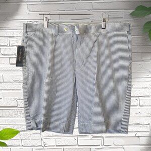 Share NWT Polo Ralph Lauren Men's Blue & White Striped Seersucker Suffield Fit